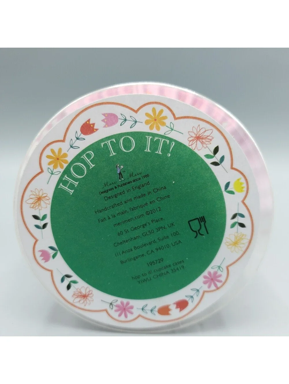 Meri Meri Cupcake Cases Floral Spring Easter Hop To It Bright Color NIB 48 Count
